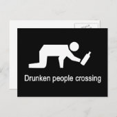 Betrunkene, die ⚠ thailändisches ⚠ überqueren postkarte (Vorne/Hinten)