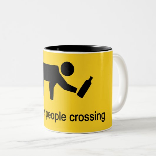 Betrunkene, die ⚠ thailändisches ⚠ überqueren zweifarbige tasse (VorderseiteRechts)