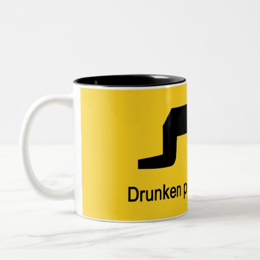 Betrunkene, die ⚠ thailändisches ⚠ überqueren zweifarbige tasse (Links)