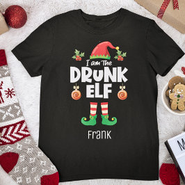 Betrunkene Elchfamilie passend Weihnachtsnamen T-Shirt