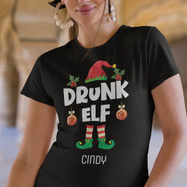 Betrunkene Elternfamilie passend Weihnachtsnamen T T-Shirt