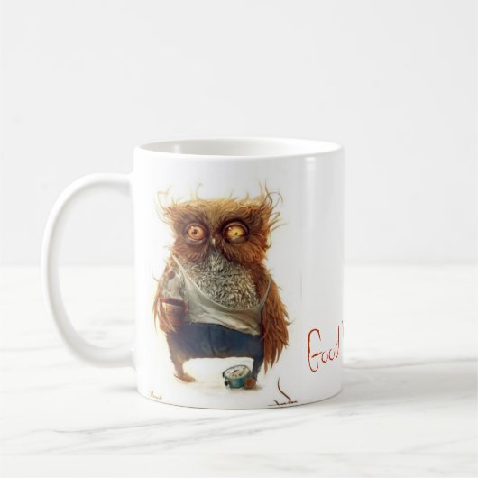 BETRUNKENE EULE KAFFEETASSE (Links)