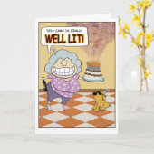 Betrunkene Geburtstagskuche Karte (Gelbe Blume)