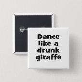 Betrunkene Giraffe bf Button (Vorne & Hinten)