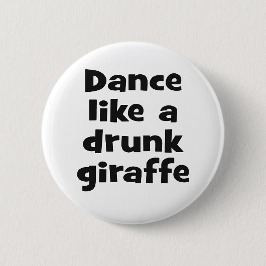 Betrunkene Giraffe bf Button (Vorderseite)