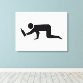 Betrunkene Leinwanddruck (Insitu (Holzboden))