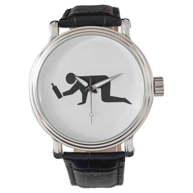 Betrunkene Leute Armbanduhr (Vorderseite)