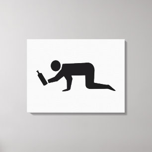 Betrunkene Leute Leinwanddruck