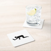 Betrunkene Leute Rechteckiger Pappuntersetzer (Vor Ort)