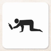 Betrunkene Leute Rechteckiger Pappuntersetzer (Vorderseite)