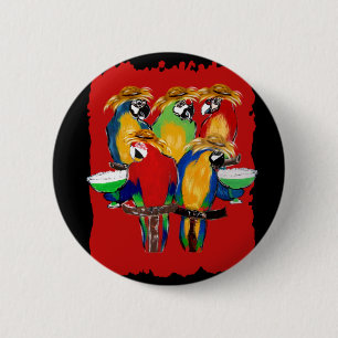 Betrunkene Papageien Button