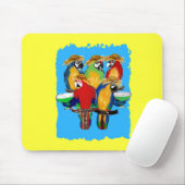 Betrunkene Papageien Mousepad (Mit Mouse)