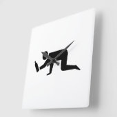 Betrunkene Quadratische Wanduhr (Winkel)