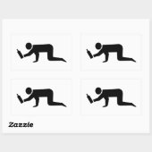 Betrunkene Rechteckiger Aufkleber (Blatt)