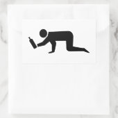 Betrunkene Rechteckiger Aufkleber (Tasche)
