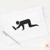 Betrunkene Rechteckiger Aufkleber (Umschlag)