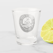Betrunkene Staats-Universität Schnapsglas (Rückseite)