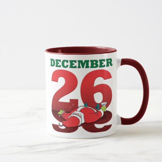 Betrunkene Tasse Santa "Dezember 26" (Rechts)
