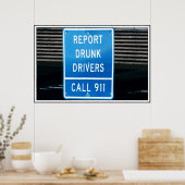 Betrunkene Treiber melden Poster (Küche)