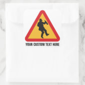 Betrunkene Warnhinweise Quadratischer Aufkleber (Tasche)