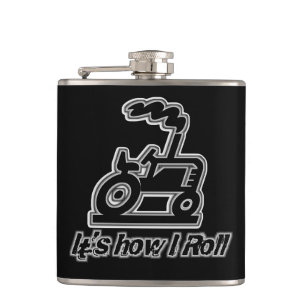 Betrunkener Bauer ist es, wie ich rolle Flachmann