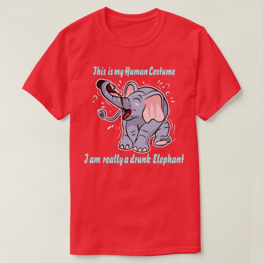 Betrunkener Elefant T-Shirt (Design vorne)