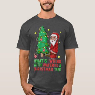 Betrunkener Garten Gnome Pisse Weihnachtsbaum trin T-Shirt