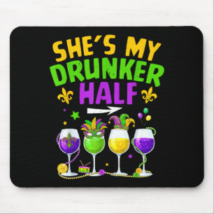 Betrunkener Halb für Männer Frauen Paar Erwachsene Mousepad