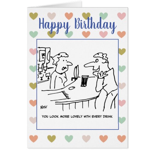 Betrunkener Kunde sagt Barmaid sie sieht toll aus (Vorne)