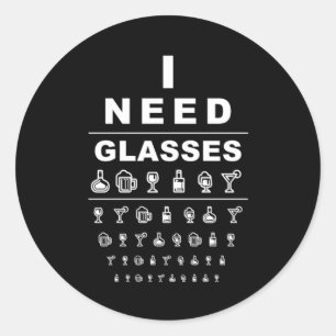 Betrunkener Liquor Drinker Alkohol trinken Mixolog Runder Aufkleber