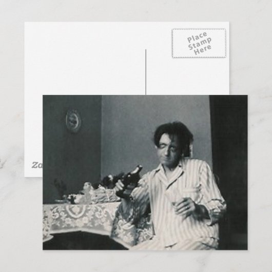 betrunkener Mann Postkarte (Vorne/Hinten)