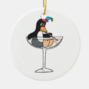 betrunkener Pinguin Keramikornament