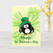 Betrunkener Pinguin mit Booze - individuell anpass Karte (Gelbe Blume)