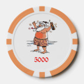 Betrunkener Poker-Chip Santa orange 5000 Pokerchips (Vorderseite)