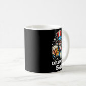 Betrunkener Sam Lustiger 4. Juli Onkel Sam mit Bie Kaffeetasse (VorderseiteRechts)