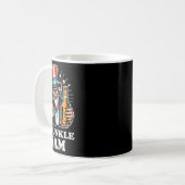 Betrunkener Sam Lustiger 4. Juli Onkel Sam mit Bie Kaffeetasse (Vorderseite Links)