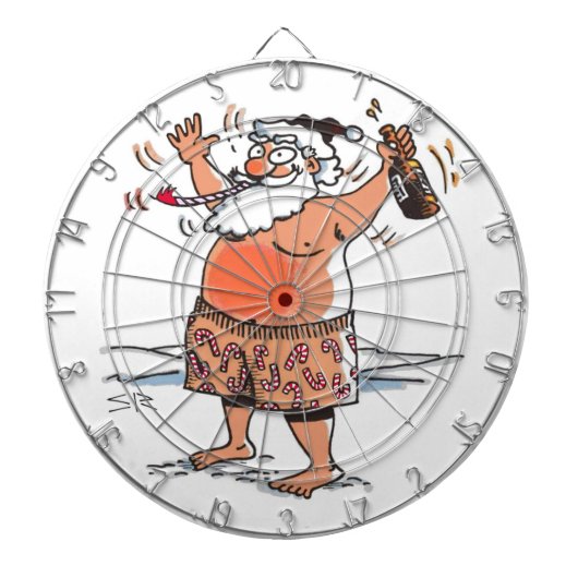 Betrunkener Santa Dartboard Dartscheibe (vorne)