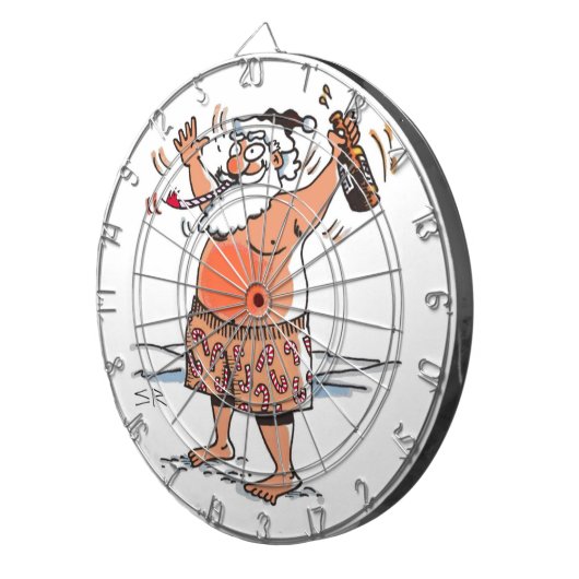 Betrunkener Santa Dartboard Dartscheibe (Vorderseite rechts)