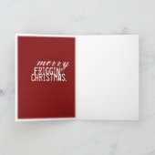 betrunkener Santa-Lehrer Feiertagskarte (Innenseite)