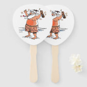 Betrunkener Santa-Paddel-Handventilator Fächer (Vorne und Hinten)