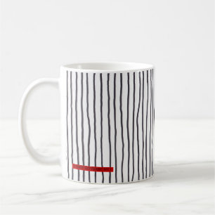 Betrunkener Streifen - Vertikale. weiß - Tasse