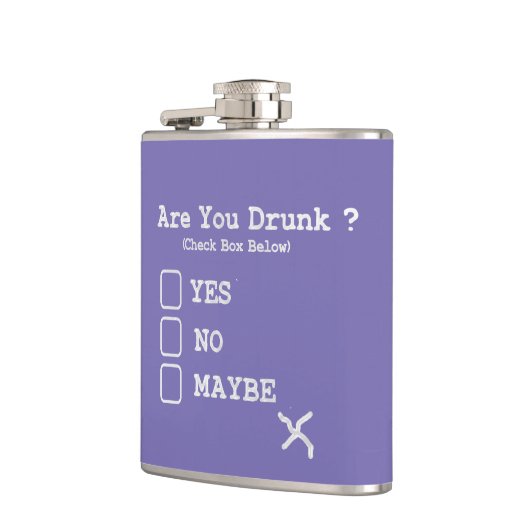 Betrunkener Test Funny Booze Whiskey Flachmann (Links)