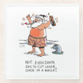 Betrunkener Untersetzer aus weißem Siegel des Sant (Vorderseite)