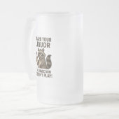 Betrunkener Waschbär Mattglas Bierglas (Vorderseite Links)