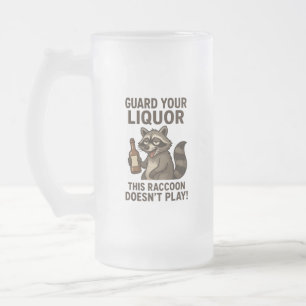 Betrunkener Waschbär Mattglas Bierglas