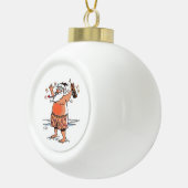 Betrunkener Weihnachtsballverzierungen Keramik Kugel-Ornament (Rechts)