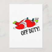 Betrunkener Weihnachtsmann Feiertagspostkarte (Vorderseite)