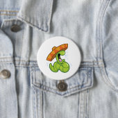 Betrunkener Wurm mit Sombrero-Party Button (Beispiel)