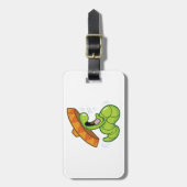 Betrunkener Wurm mit Sombrero-Party Gepäckanhänger (Vorderseite vertikal)