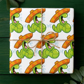 Betrunkener Wurm mit Sombrero-Party Geschenkpapier
